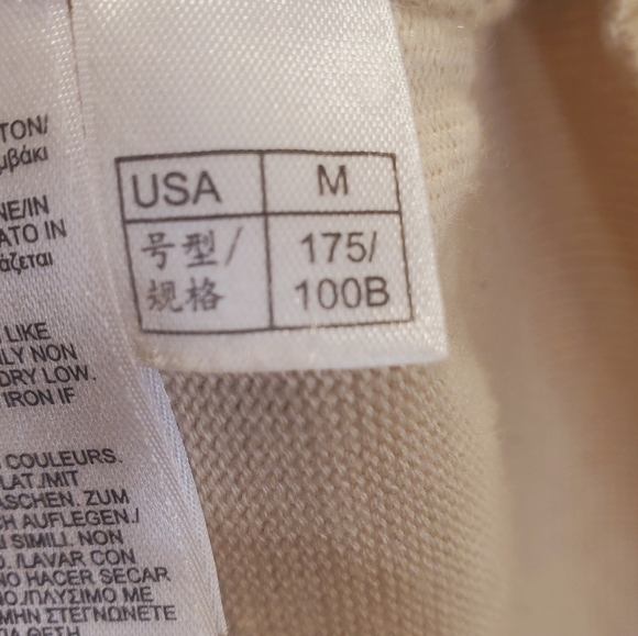 Brooks Brothers men's Cream V neck sweater 100% cotton size M - Picture 6 of 8